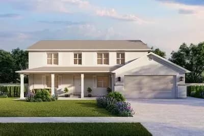 4-Bed Traditional House Plan with Lower Level Expansion and 2-Car Garage