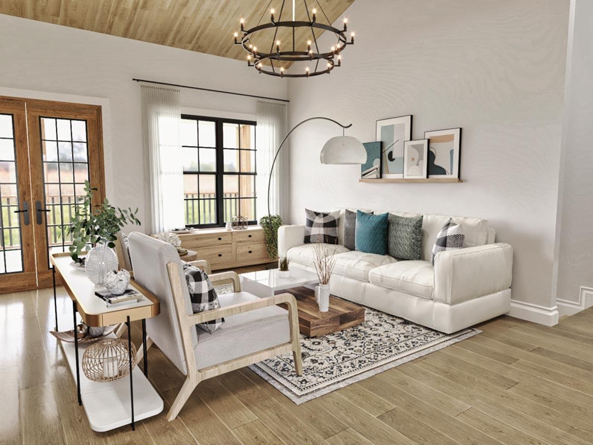 Plan 25819GE: Craftsman Cottage House Plan Under 1600 Sq Ft with Front and Rear Porches - Image #9 - Cabin, Cottage, Country, Craftsman, Ranch, Traditional