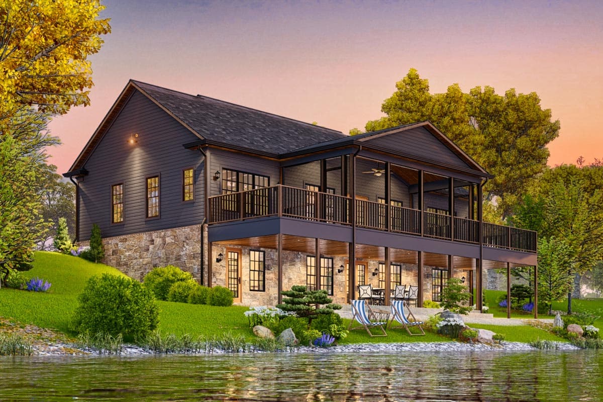 Plan 25819GE: Craftsman Cottage House Plan Under 1600 Sq Ft with Front and Rear Porches - Image #11 - Cabin, Cottage, Country, Craftsman, Ranch, Traditional