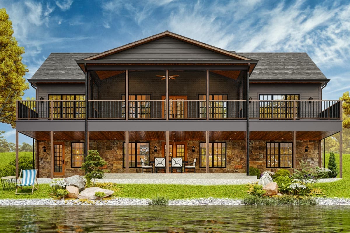 Plan 25819GE: Craftsman Cottage House Plan Under 1600 Sq Ft with Front and Rear Porches - Image #7 - Cabin, Cottage, Country, Craftsman, Ranch, Traditional