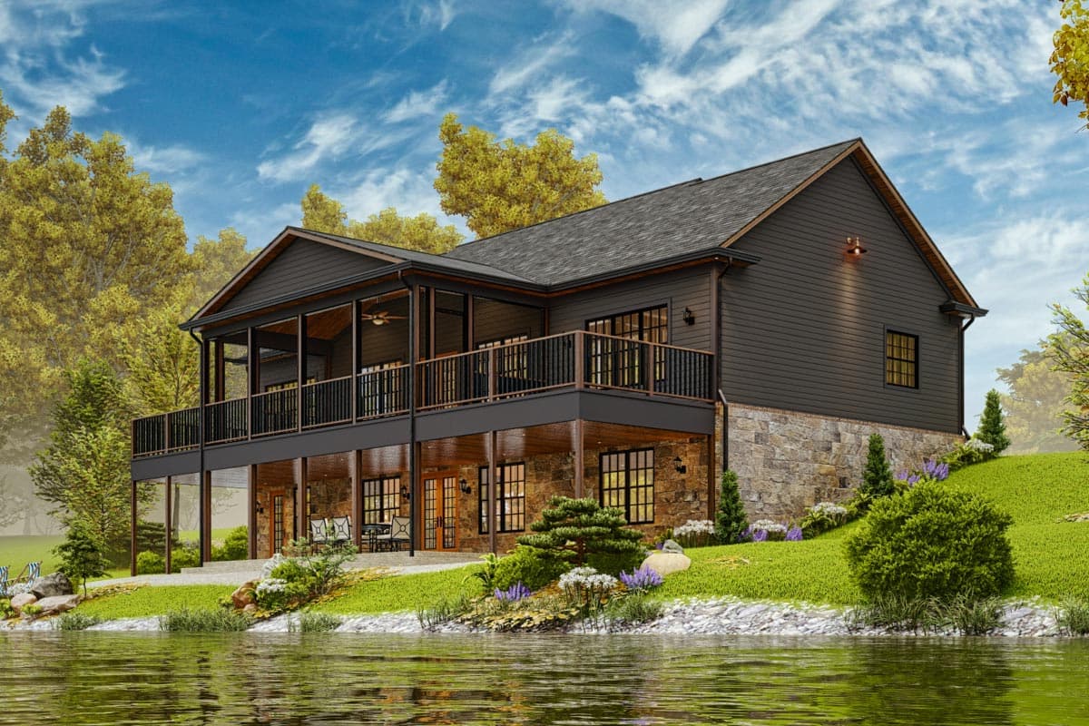 Plan 25819GE: Craftsman Cottage House Plan Under 1600 Sq Ft with Front and Rear Porches - Image #6 - Cabin, Cottage, Country, Craftsman, Ranch, Traditional