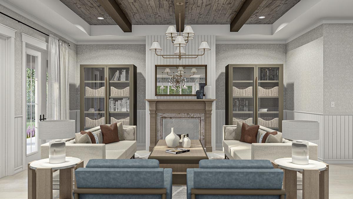 Plan 623285DJ: Southern Style 3-Bed House Plan with 2-Car Drive-Through Garage - Image #12 - Country, Farmhouse, Southern, Traditional