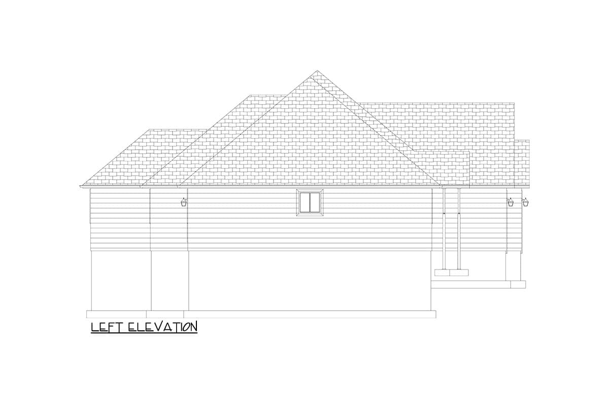 Plan 61464UT: One Story 1700 Square Foot House Plan with Lower Level Expansion - Image #18 - Country, Craftsman, Ranch, Traditional