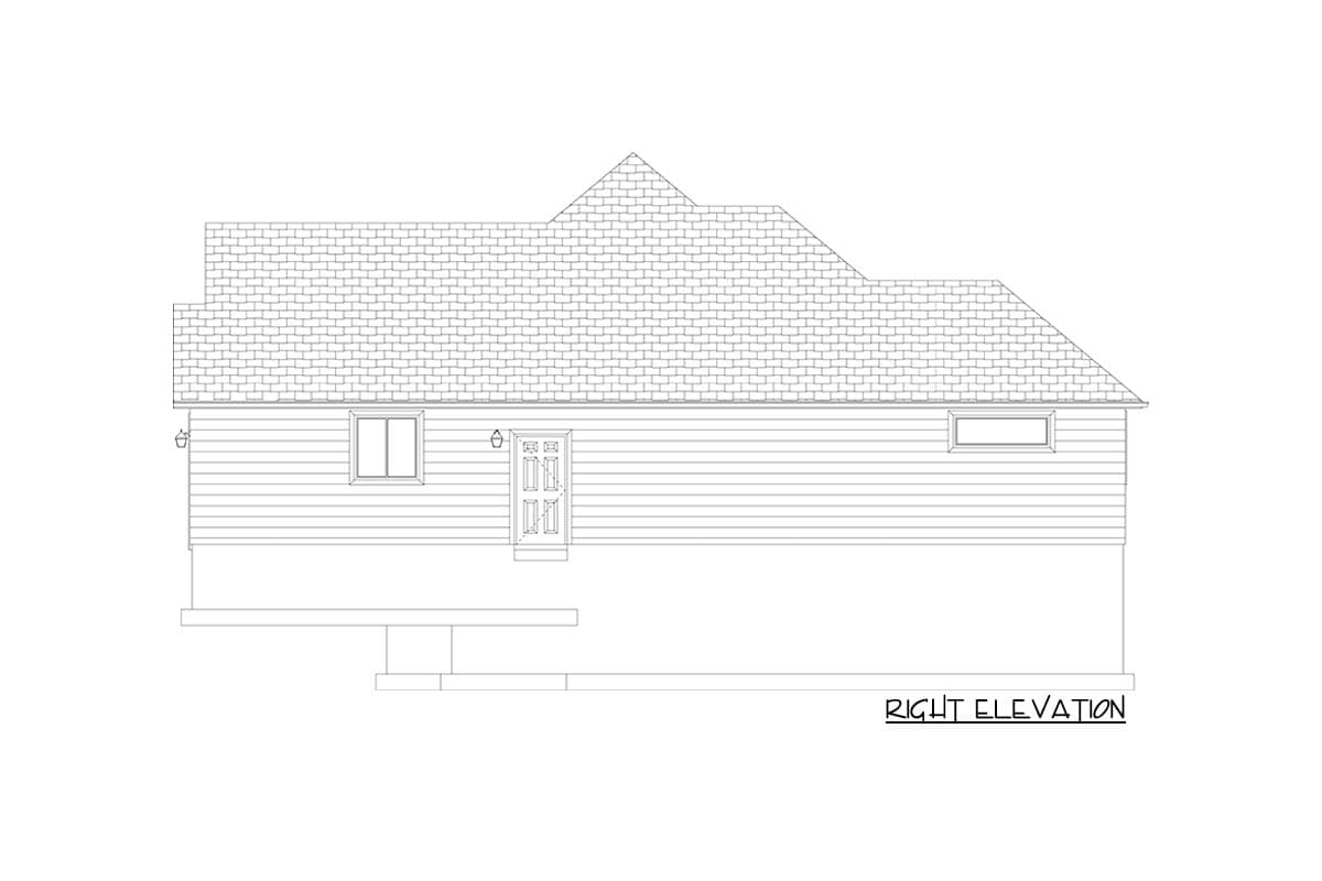 Plan 61464UT: One Story 1700 Square Foot House Plan with Lower Level Expansion - Image #20 - Country, Craftsman, Ranch, Traditional