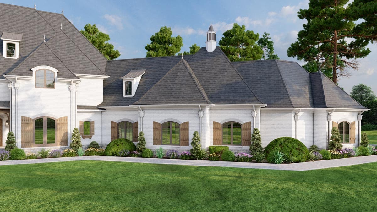 Plan 70856MK: Luxury 2-Story European Home Plan with Second Floor Game Room and Home Theater - Image #5 - European, Traditional