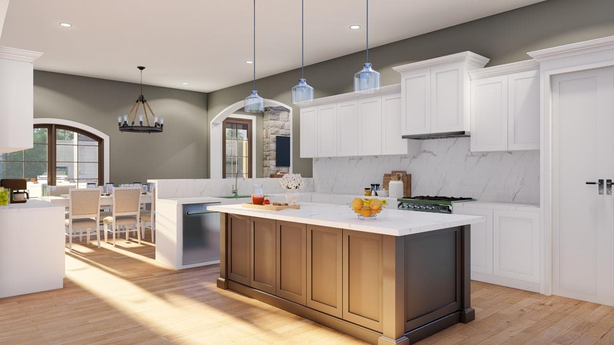 Plan 70856MK: Luxury 2-Story European Home Plan with Second Floor Game Room and Home Theater - Image #10 - European, Traditional