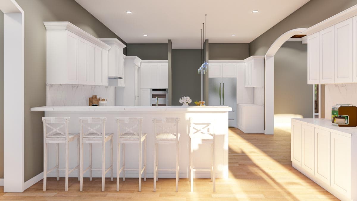 Plan 70856MK: Luxury 2-Story European Home Plan with Second Floor Game Room and Home Theater - Image #11 - European, Traditional