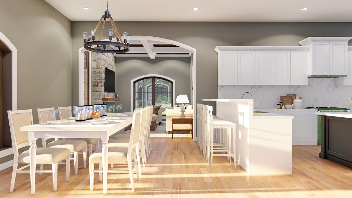 Plan 70856MK: Luxury 2-Story European Home Plan with Second Floor Game Room and Home Theater - Image #12 - European, Traditional