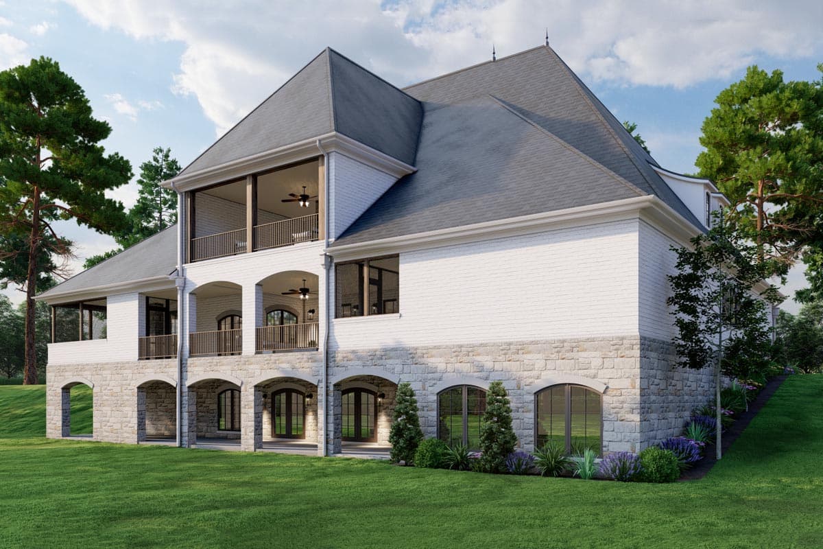 Plan 70856MK: Luxury 2-Story European Home Plan with Second Floor Game Room and Home Theater - Image #15 - European, Traditional