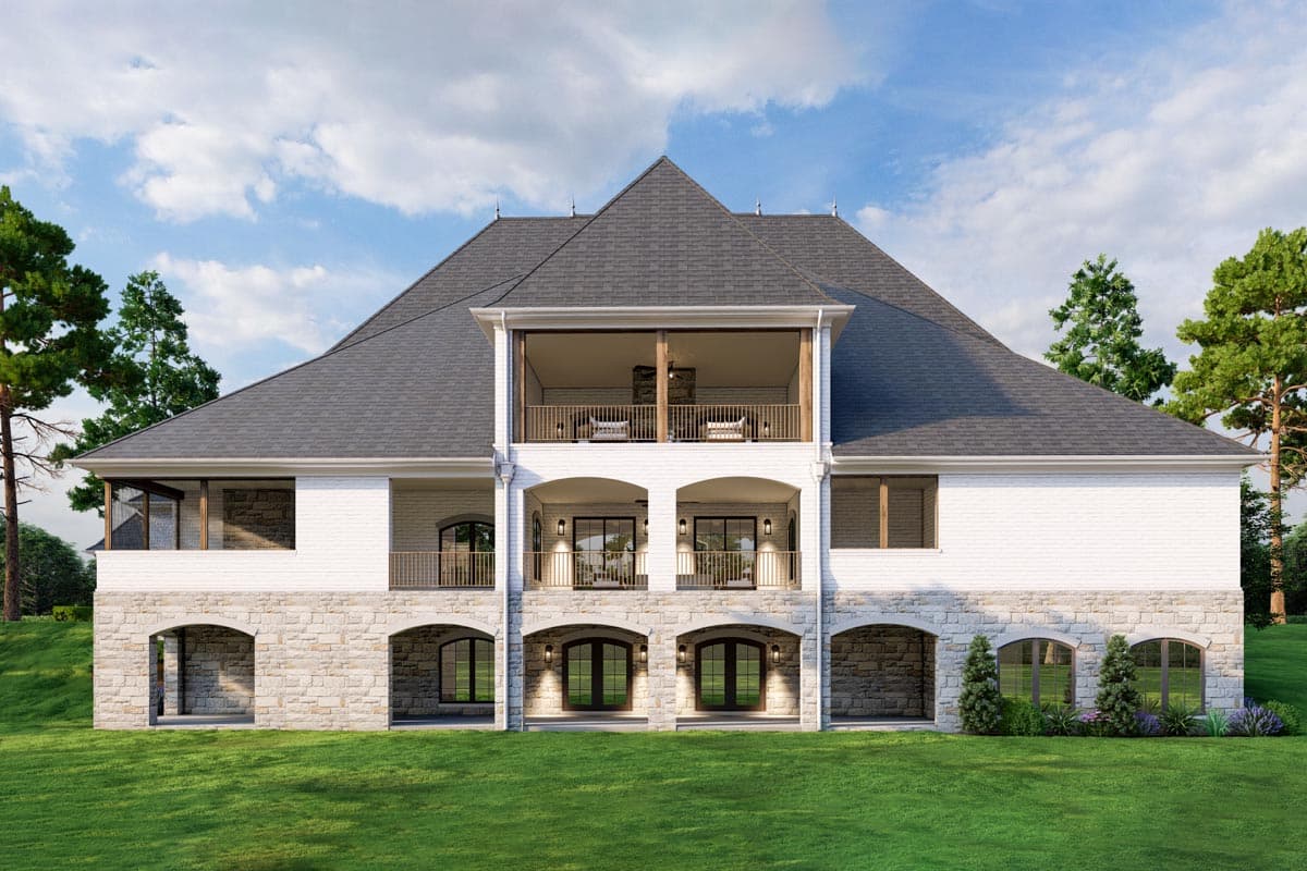 Plan 70856MK: Luxury 2-Story European Home Plan with Second Floor Game Room and Home Theater - Image #16 - European, Traditional