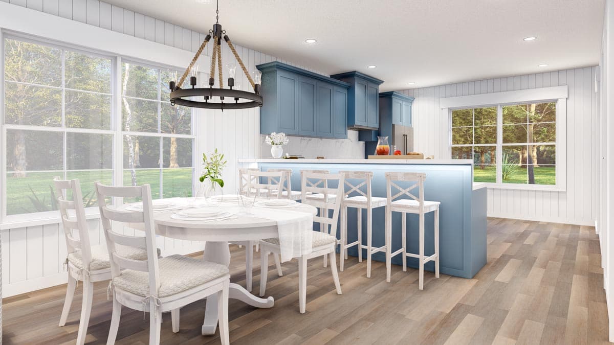 Plan 70858MK: Under 1300 Square Foot Country Home Plan with 3 Beds - Image #6 - Country, Ranch, Traditional