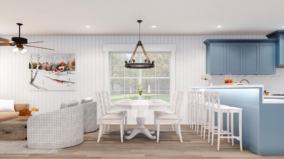 Plan 70858MK: Under 1300 Square Foot Country Home Plan with 3 Beds - Image #8 - Country, Ranch, Traditional