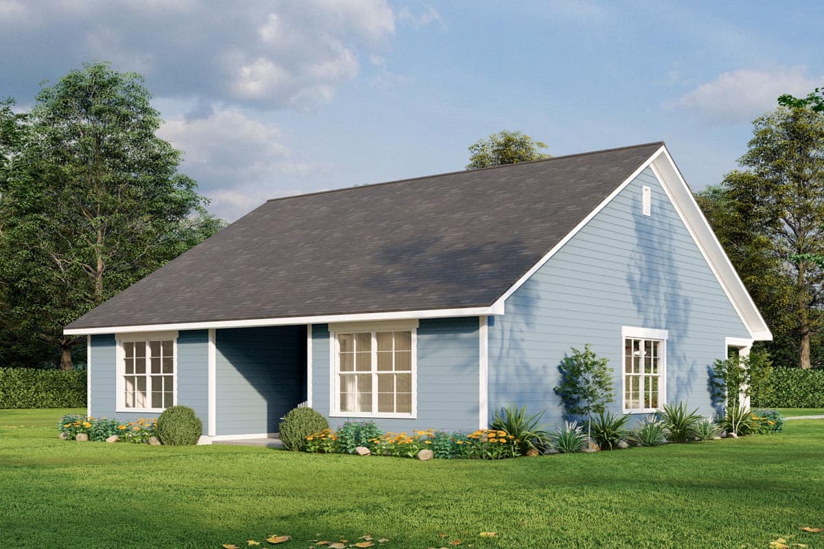 Plan 70858MK: Under 1300 Square Foot Country Home Plan with 3 Beds - Image #13 - Country, Ranch, Traditional