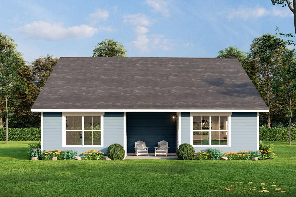 Plan 70858MK: Under 1300 Square Foot Country Home Plan with 3 Beds - Image #14 - Country, Ranch, Traditional