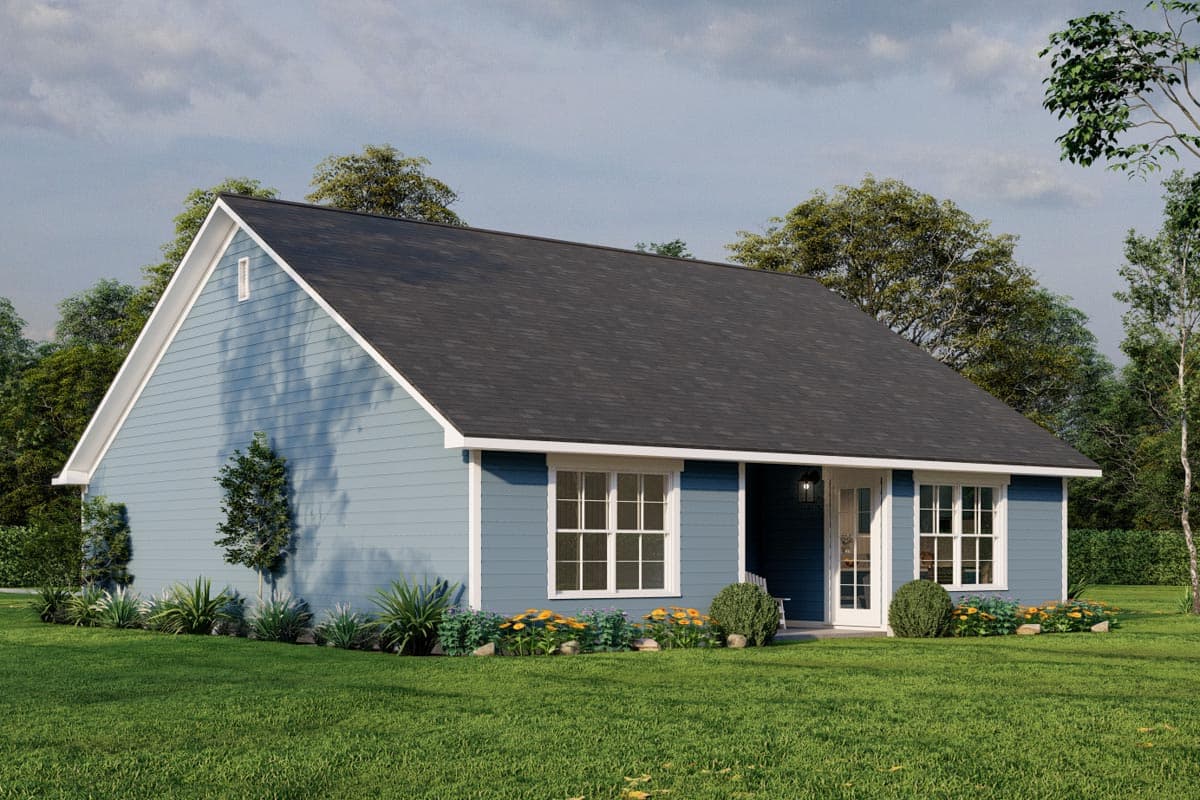 Plan 70858MK: Under 1300 Square Foot Country Home Plan with 3 Beds - Image #15 - Country, Ranch, Traditional