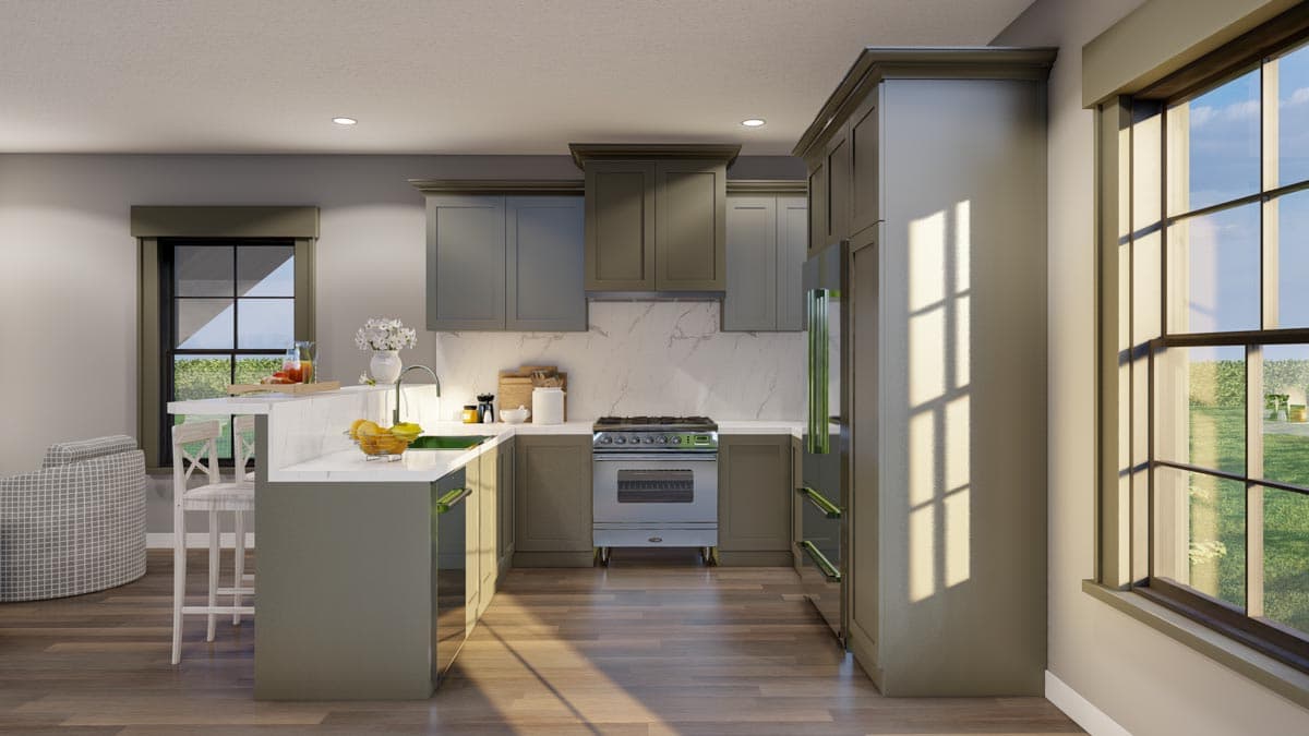 Plan 70859MK: Cottage-Like Duplex with Full Floor 1-Bed Units - Image #8 - Cottage, Country, Mountain, Rustic