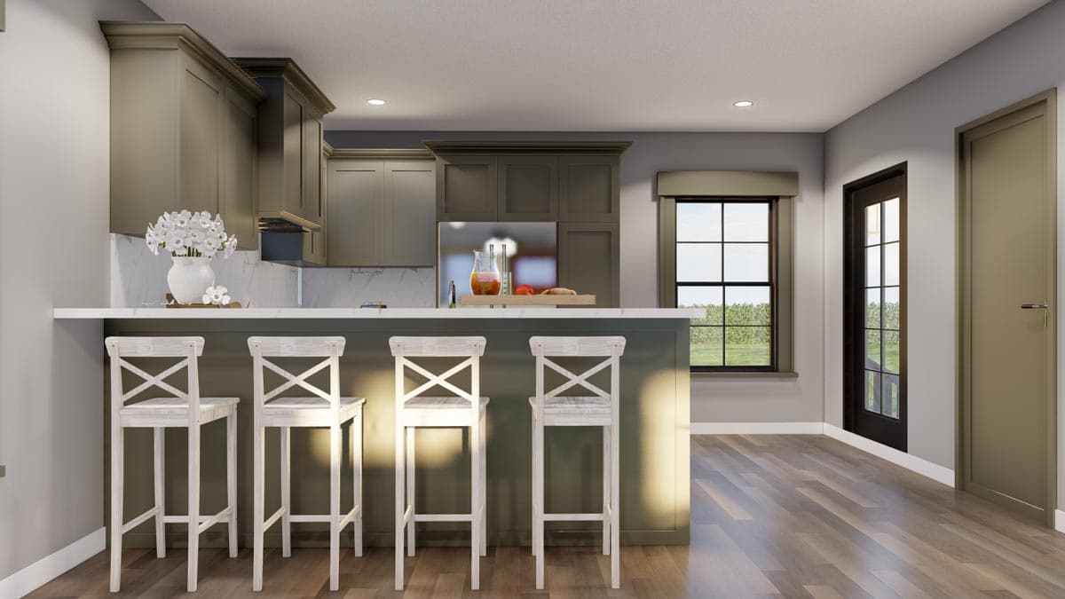 Plan 70859MK: Cottage-Like Duplex with Full Floor 1-Bed Units - Image #10 - Cottage, Country, Mountain, Rustic