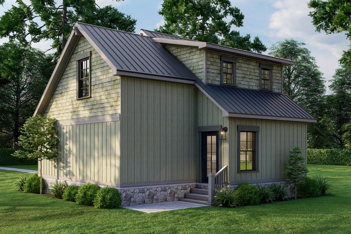 Plan 70859MK: Cottage-Like Duplex with Full Floor 1-Bed Units - Image #15 - Cottage, Country, Mountain, Rustic