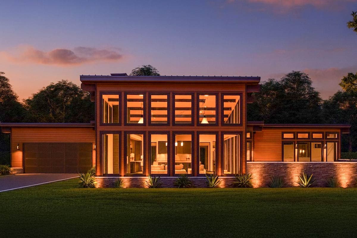 Plan 70860MK: Modern Lakehouse Plan with Open Vast Indoor and Outdoor Living Space - Image #21 - Mid Century Modern, Modern, Mountain, Vacation