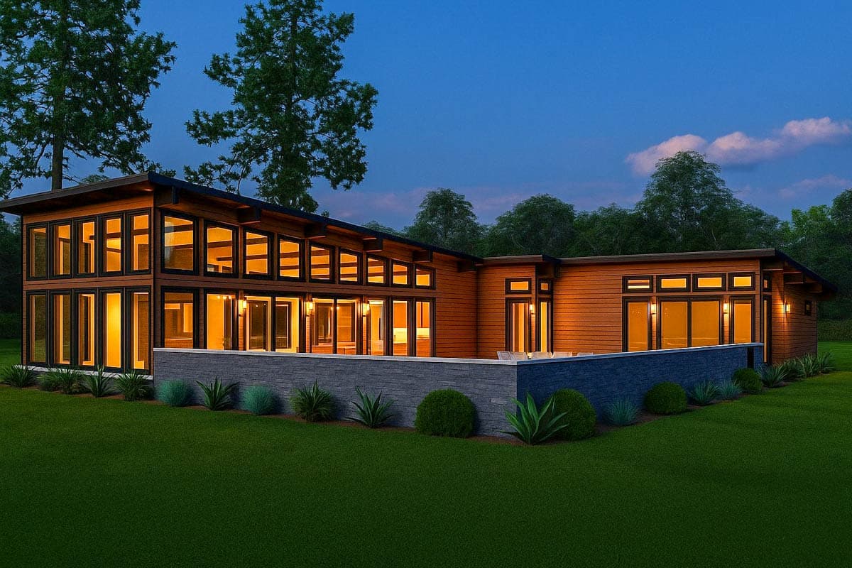 Plan 70860MK: Modern Lakehouse Plan with Open Vast Indoor and Outdoor Living Space - Image #22 - Mid Century Modern, Modern, Mountain, Vacation