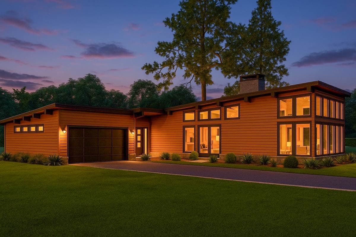 Plan 70860MK: Modern Lakehouse Plan with Open Vast Indoor and Outdoor Living Space - Image #23 - Mid Century Modern, Modern, Mountain, Vacation