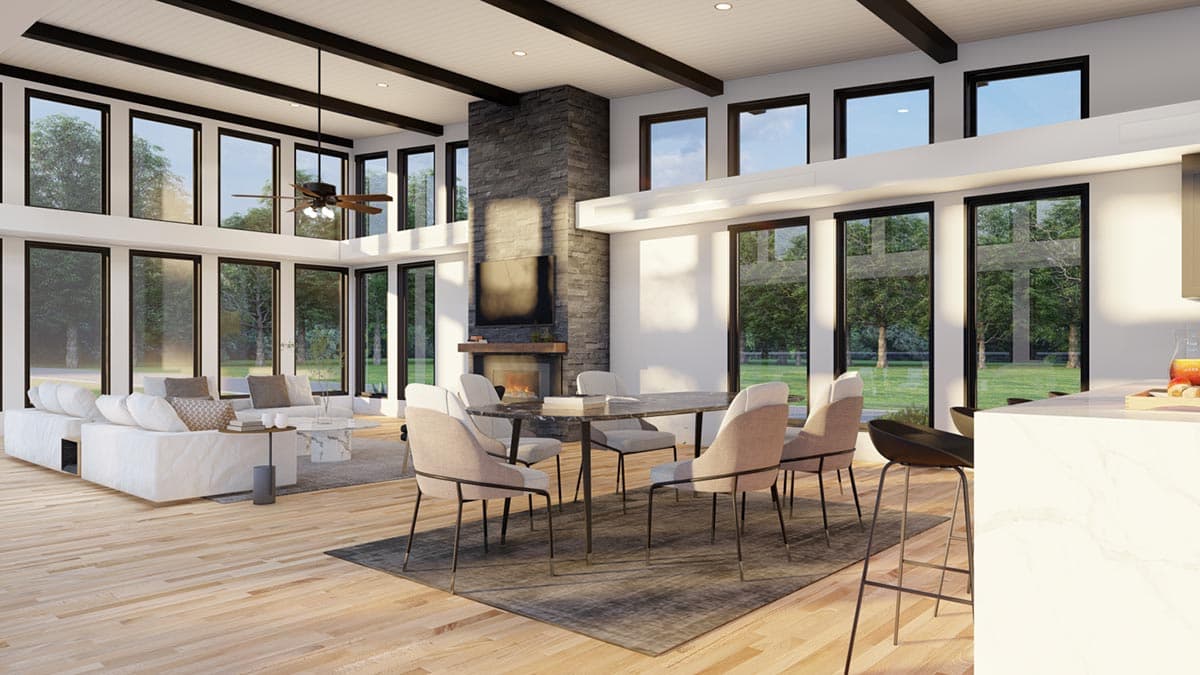 Plan 70860MK: Modern Lakehouse Plan with Open Vast Indoor and Outdoor Living Space - Image #12 - Mid Century Modern, Modern, Mountain, Vacation