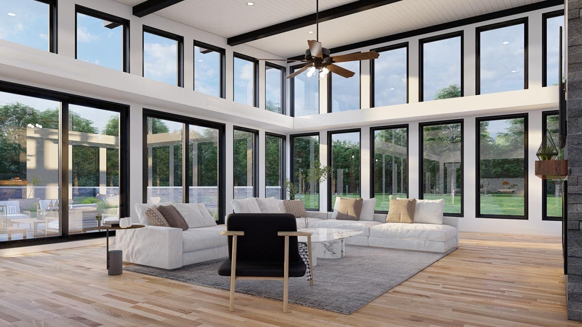 Plan 70860MK: Modern Lakehouse Plan with Open Vast Indoor and Outdoor Living Space - Image #14 - Mid Century Modern, Modern, Mountain, Vacation