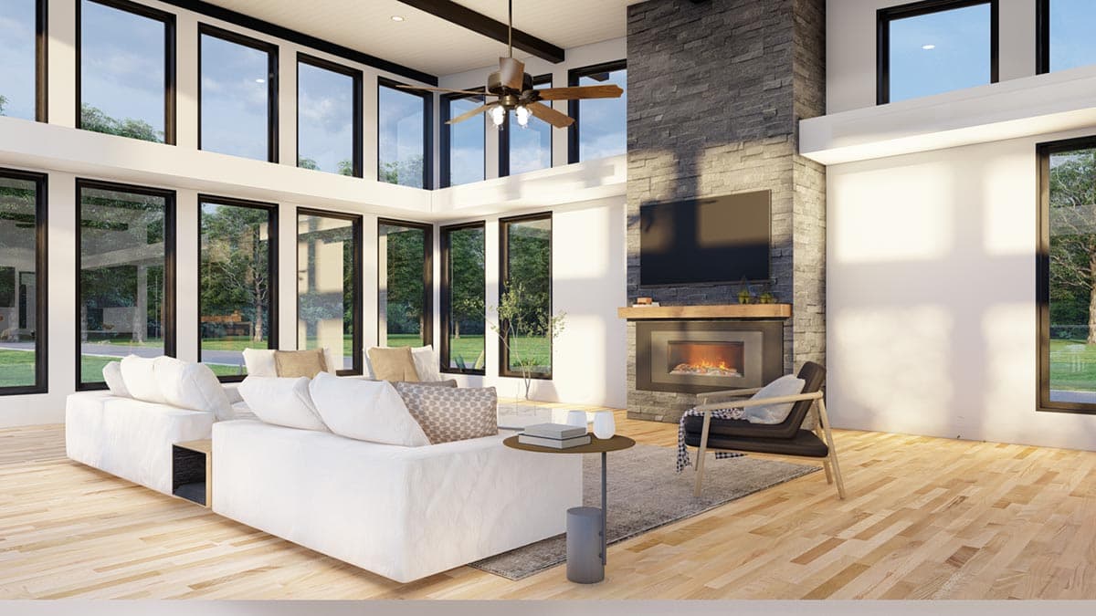 Plan 70860MK: Modern Lakehouse Plan with Open Vast Indoor and Outdoor Living Space - Image #15 - Mid Century Modern, Modern, Mountain, Vacation