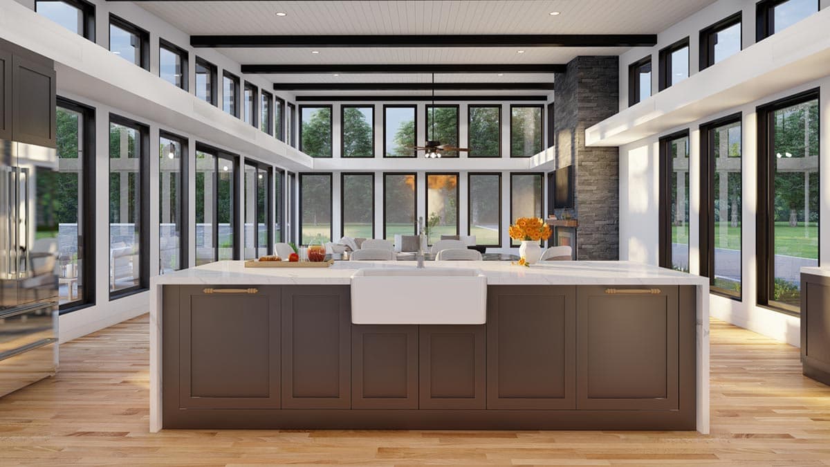 Plan 70860MK: Modern Lakehouse Plan with Open Vast Indoor and Outdoor Living Space - Image #19 - Mid Century Modern, Modern, Mountain, Vacation