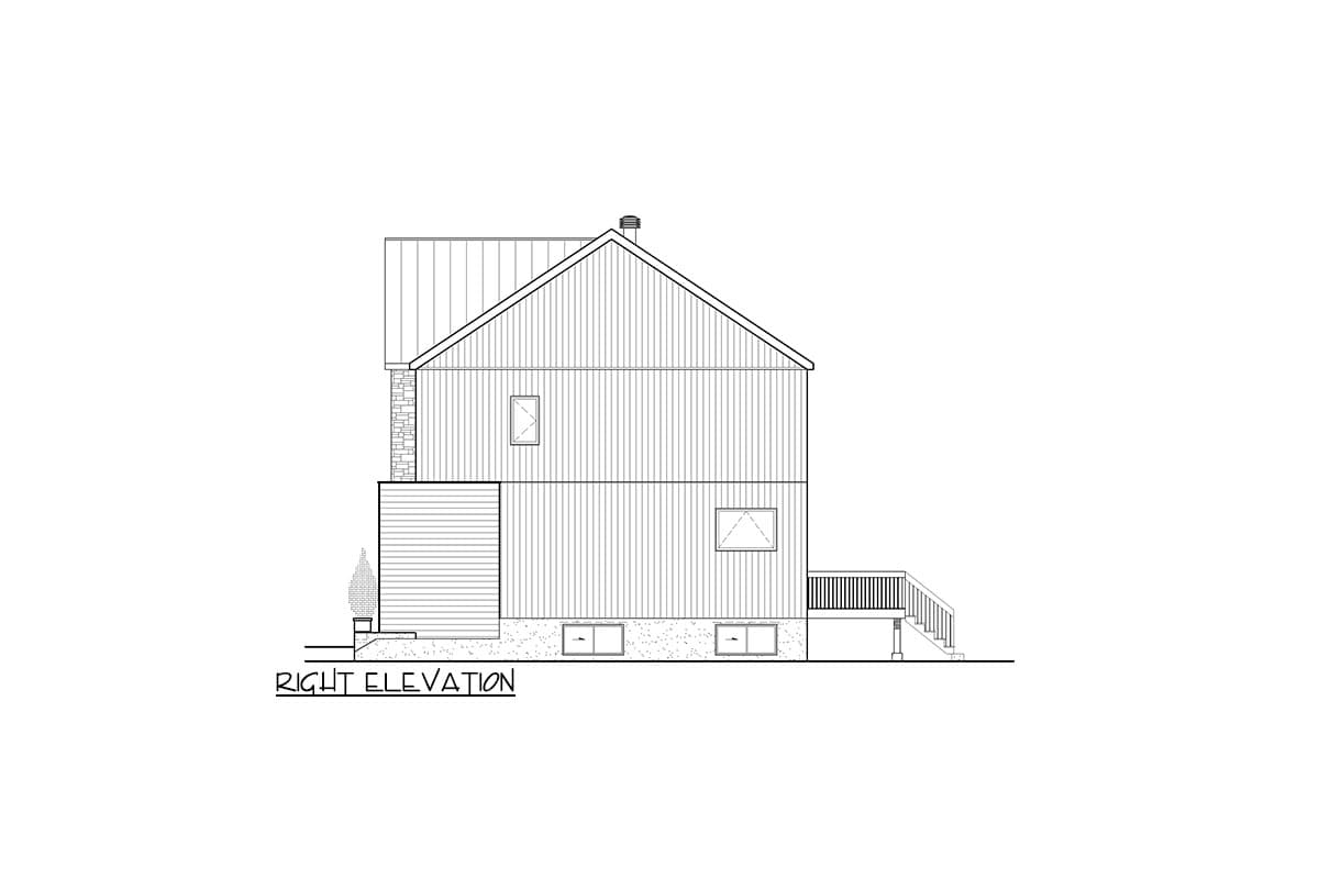 Plan 801145PM: Contemporary 3-Bed Scandinavian-Style House Plan Under 1800 Square Feet - Image #4 - Contemporary, Northwest, Scandinavian