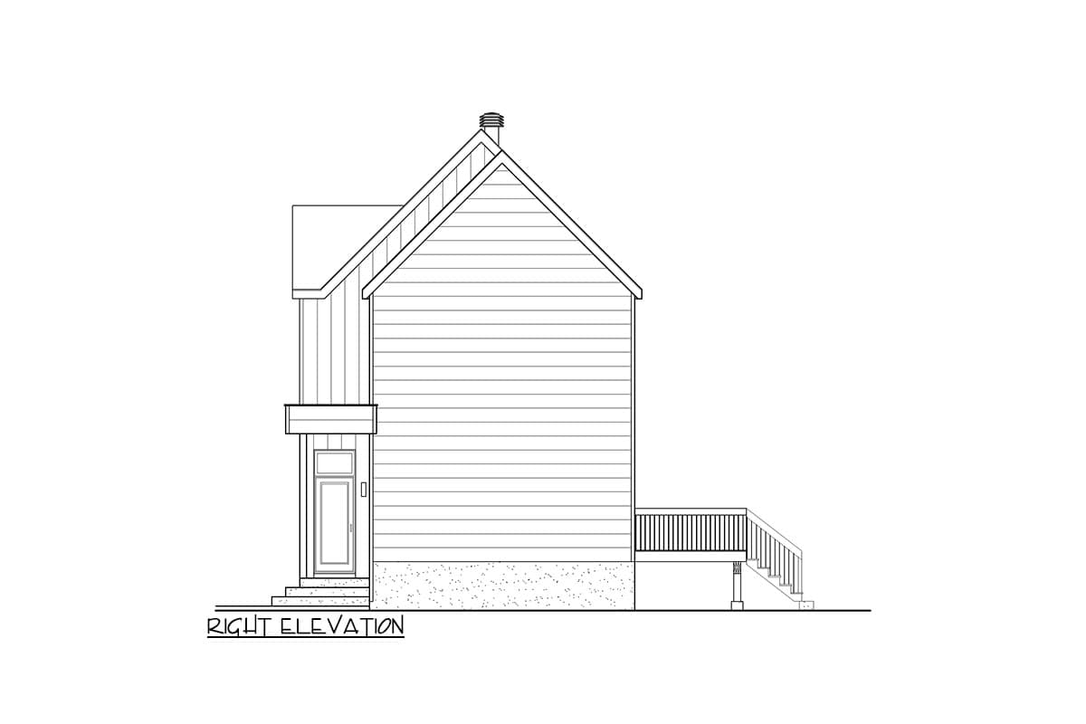 Plan 801148PM: 34-Foot-Wide Modern 3-Bed House Plan Under 1400 Square Feet - Image #4 - Contemporary, European, New American, Northwest, Transitional