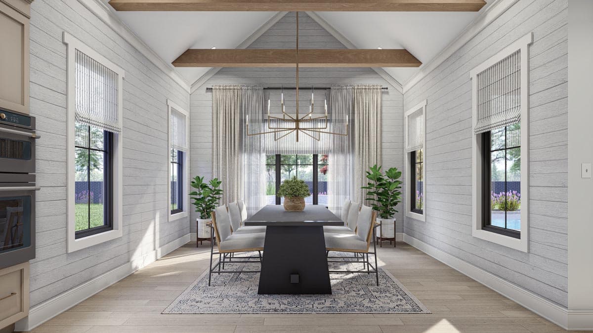 Plan 623286DJ: 2-Story Transitional Home Plan with Large Media Room Above - Image #12 - Northwest, Transitional