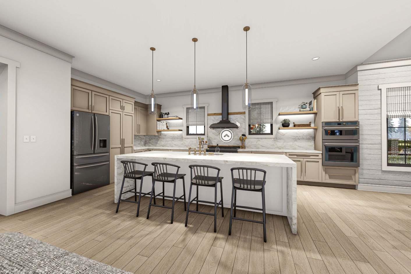 Plan 623286DJ: 2-Story Transitional Home Plan with Large Media Room Above - Virtual Tour Cover Image - Northwest, Transitional