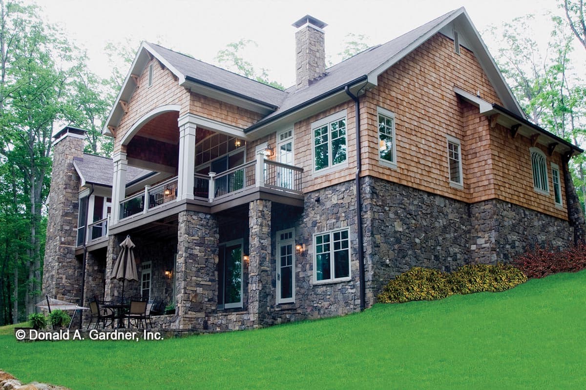 Plan 444408GDN: Rustic Home Plan with Vaulted Great Room Under 2900 Square Foot for a Rear Sloping Lot - Image #13 - Craftsman, European, Mountain, Rustic