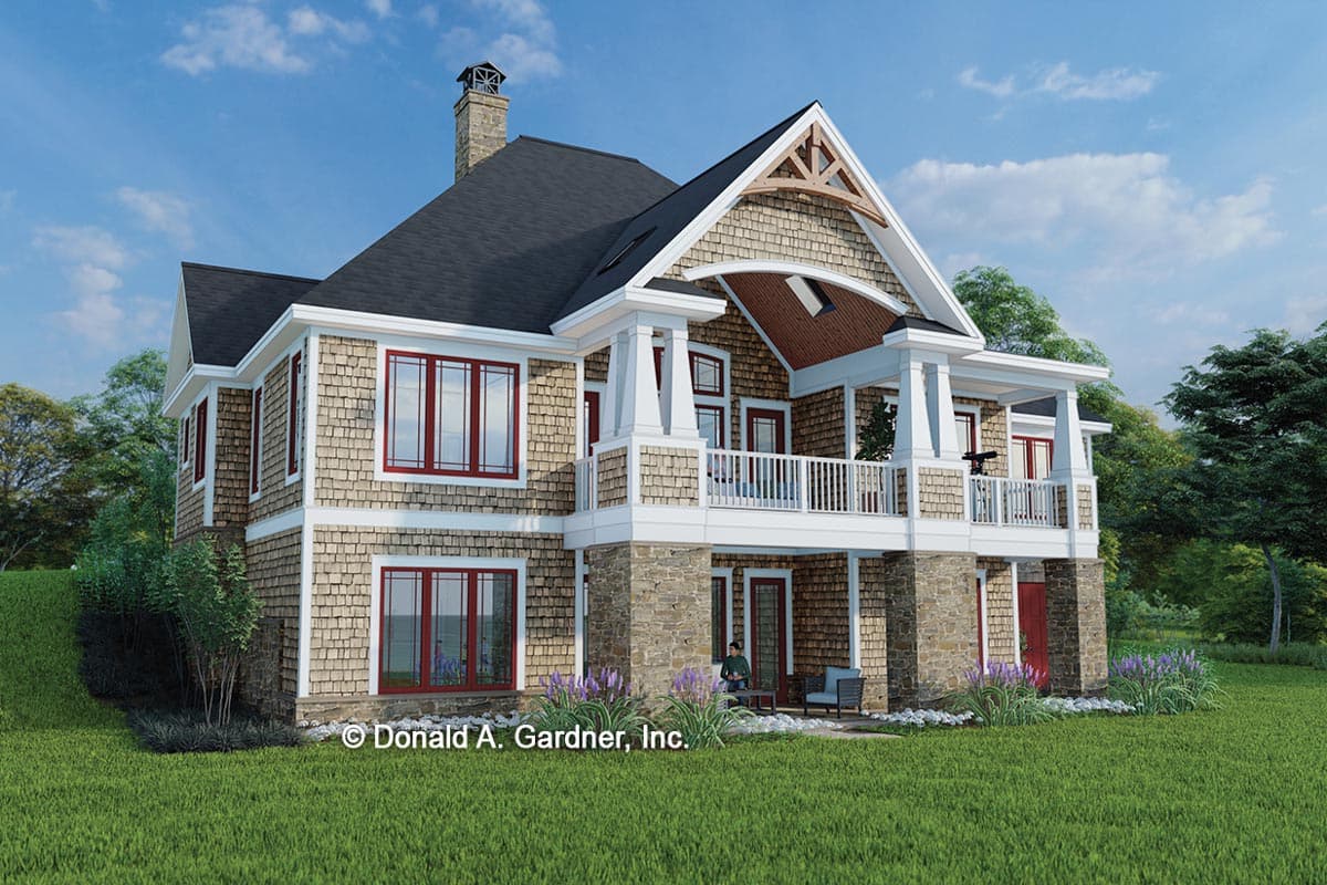 Plan 444411GDN: 3600 Square Foot Hillside Craftsman Home Plan with Walkout Basement and Bonus Room - Image #4 - Country, Craftsman, Mountain