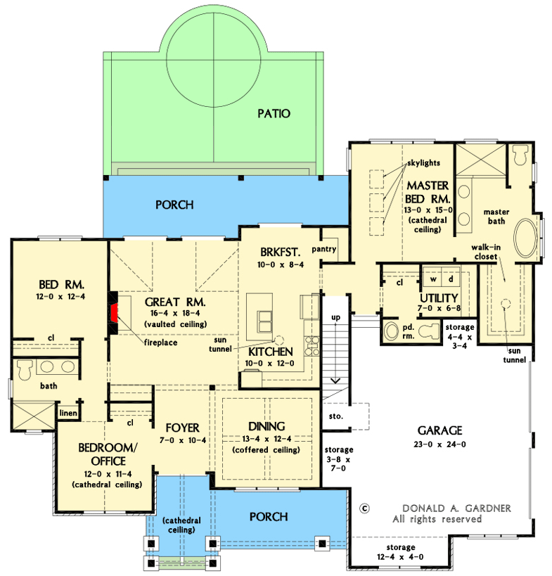 Plan 444412GDN: Rustic Modern Farmhouse Plan Under 1900 Square Feet with 2-Car Garage - Floor Plan - Main Level - Country, Craftsman, Mountain, New American