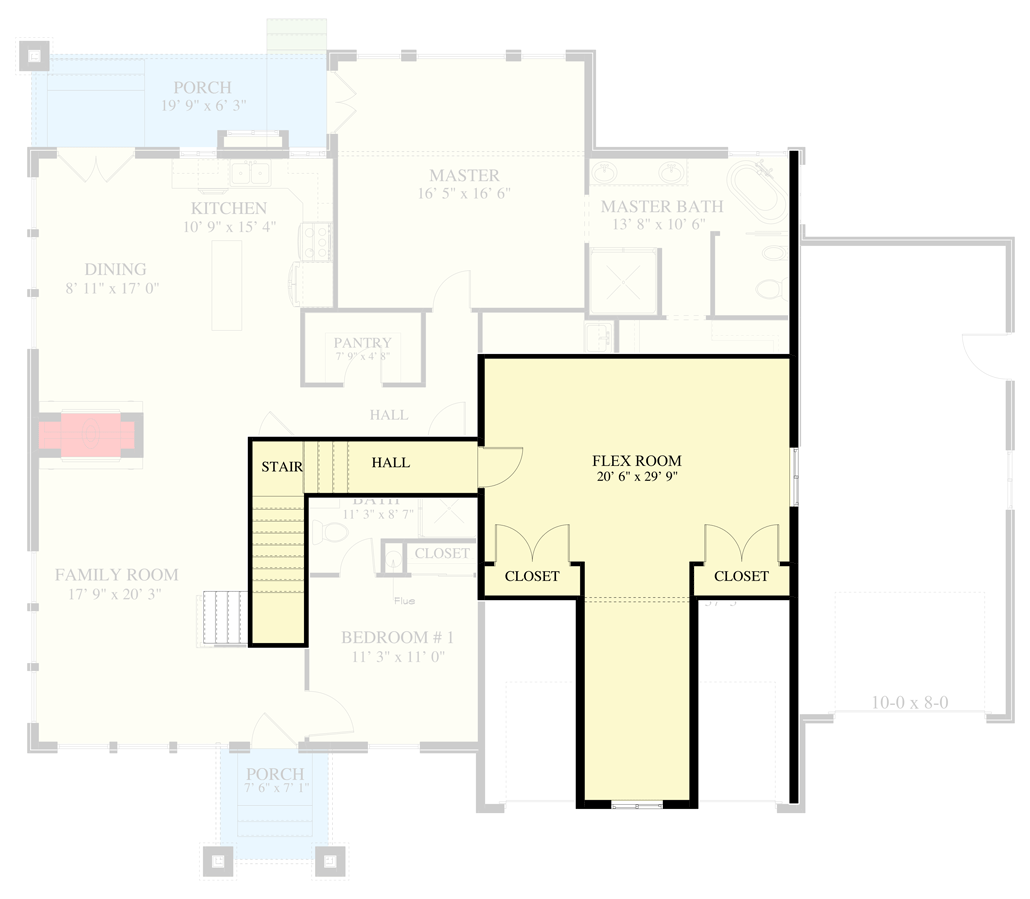 Plan 61466UT: Contemporary House Plan Under 2400 Square Feet with Large Upstairs Flex Room - Floor Plan - 2nd Floor - Contemporary, Modern, Northwest, Transitional