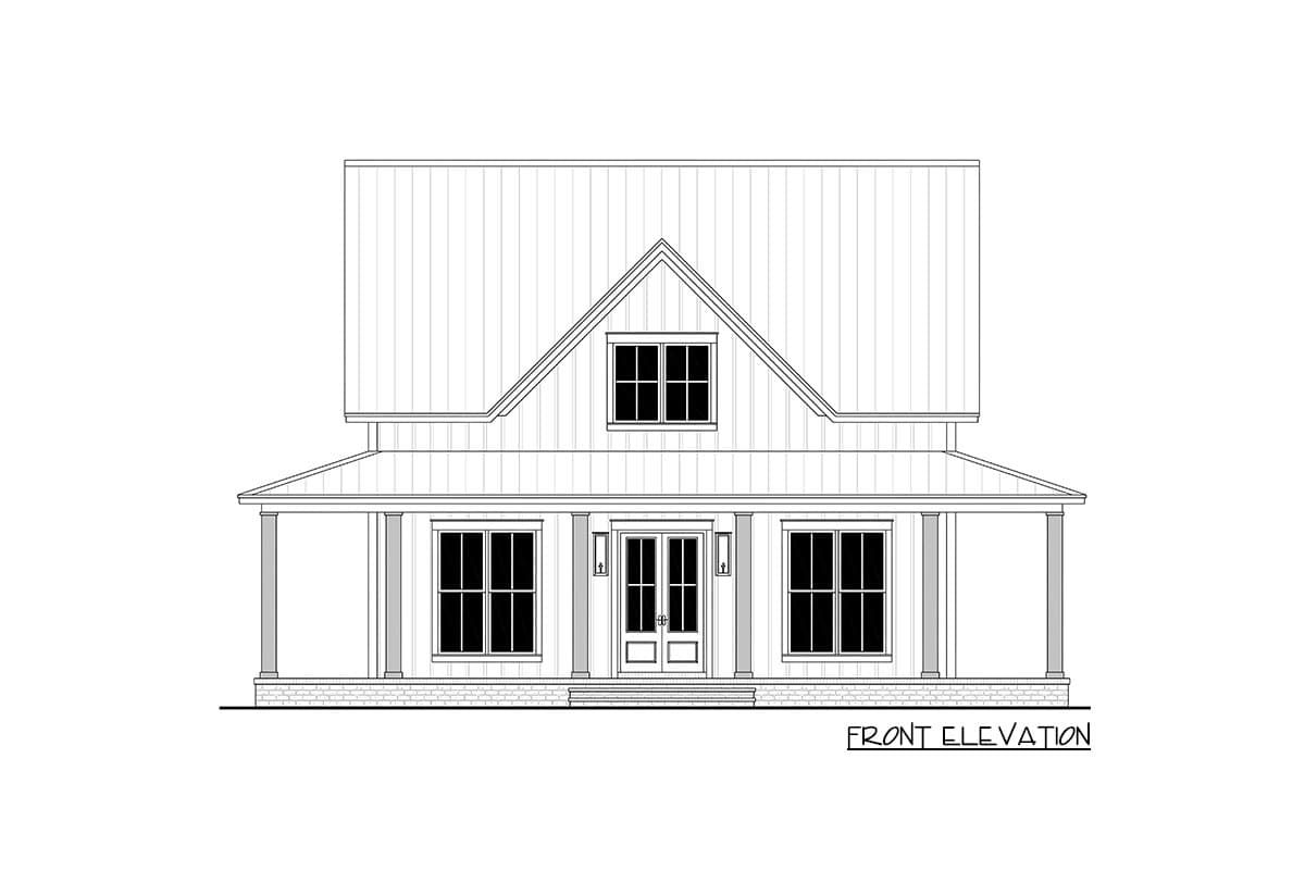 Plan 51948HZ: 4-Bedroom Modern Farmhouse Plan with 2-Beds and Loft Upstairs - Image #33 - Country, Farmhouse, Modern Farmhouse, Traditional