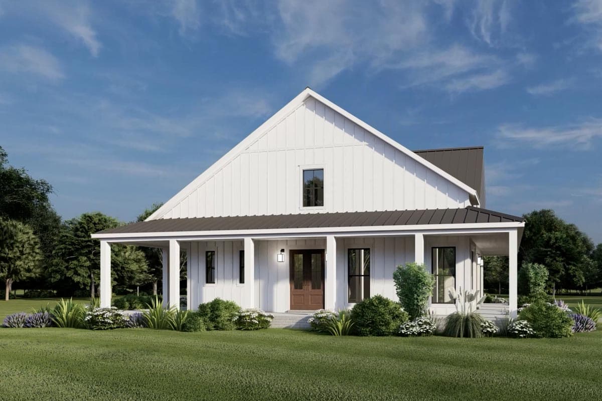 Plan 51948HZ: 4-Bedroom Modern Farmhouse Plan with 2-Beds and Loft Upstairs - Image #6 - Country, Farmhouse, Modern Farmhouse, Traditional