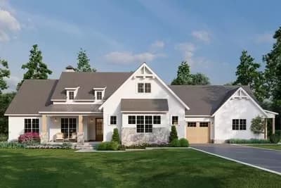 Multi-Generational Modern Farmhouse Under 2600 Square Feet