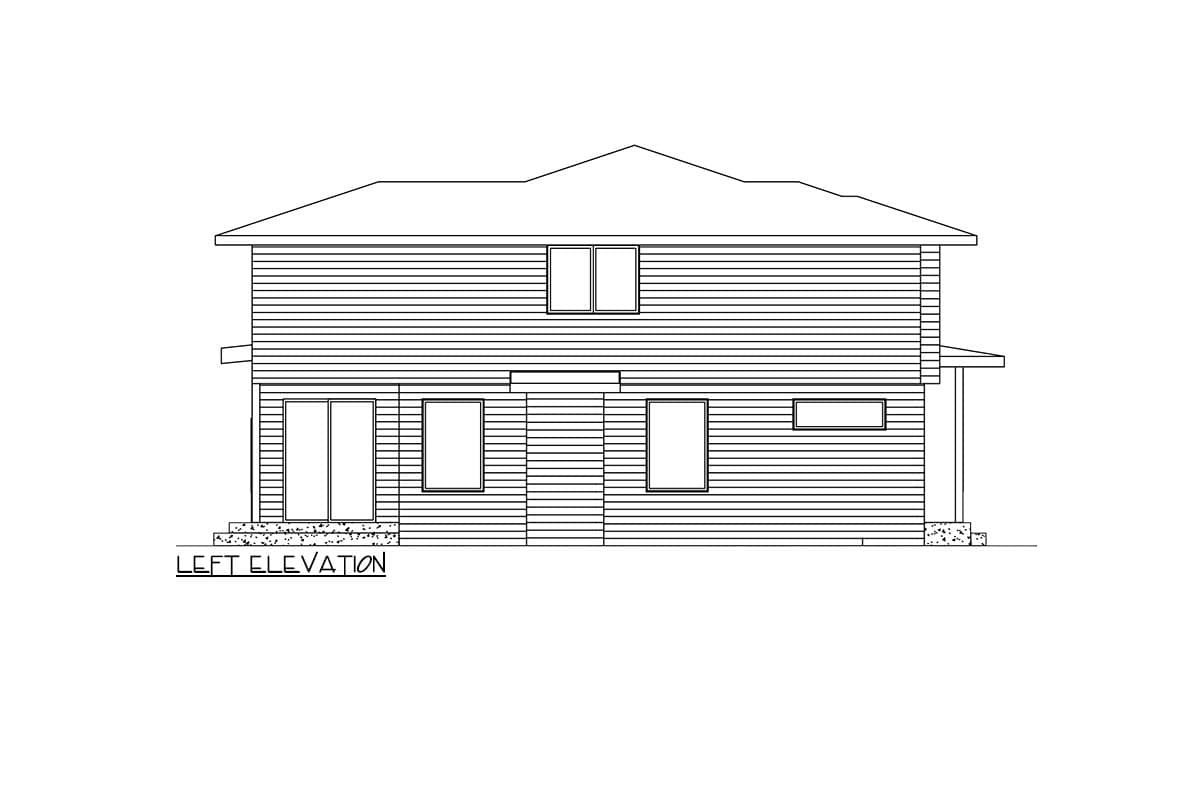 Plan 666235RAF: 3200 Square Foot Modern House Plan with 4 Upstairs Bedrooms Plus Bonus - Image #6 - Contemporary, Modern, Northwest