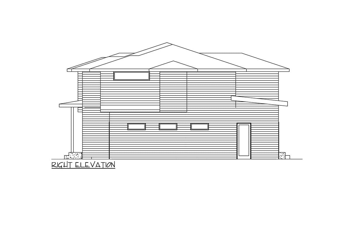 Plan 666235RAF: 3200 Square Foot Modern House Plan with 4 Upstairs Bedrooms Plus Bonus - Image #8 - Contemporary, Modern, Northwest