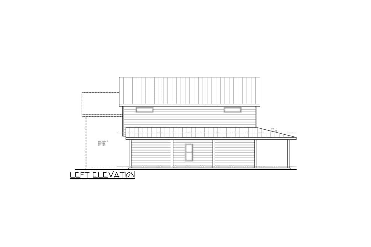 Plan 42726DB: 2042 Square Foot 3-Bed Barndominium-Style House Plan with RV Garage - Image #5 - Barndominium, Country, Rustic