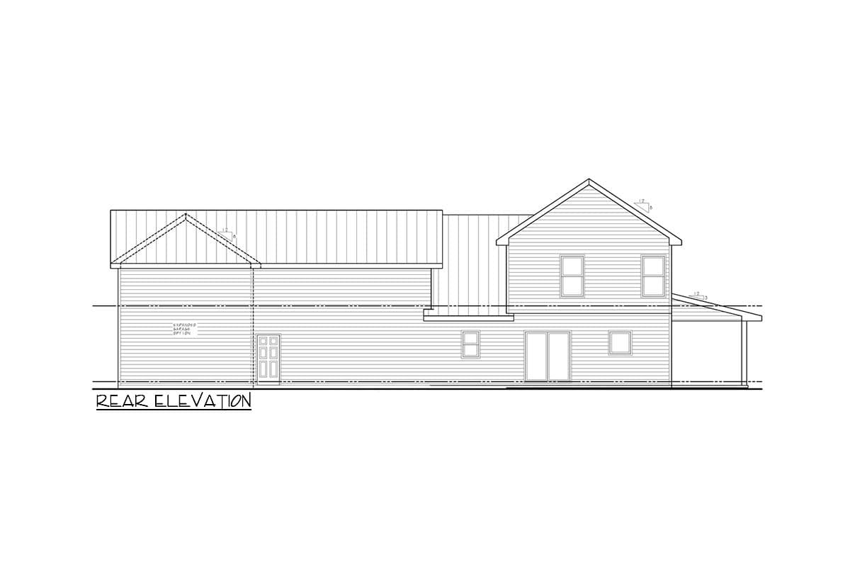 Plan 42726DB: 2042 Square Foot 3-Bed Barndominium-Style House Plan with RV Garage - Image #6 - Barndominium, Country, Rustic