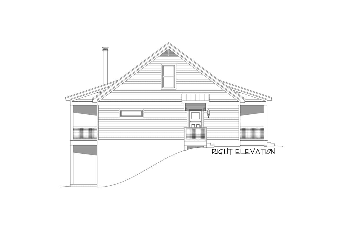 Plan 680195VR: 2-Bed Rustic Country House Plan with Unfinished Walkout Basement - Image #5 - Country, Craftsman, Rustic, Traditional
