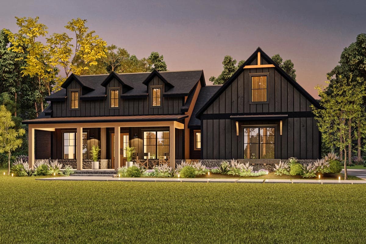 Plan 12291JL: 3-Bed Modern Farmhouse Plan Under 2500 Square Feet with Two Bonus Rooms - Image #5 - Country, Craftsman, Farmhouse, Modern Farmhouse, New American, Traditional