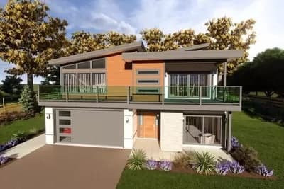 3020 Sq Ft Hillside Mid-Century Modern House Plan with Optional Lower Level Living