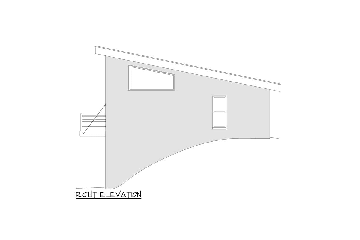 Plan 680200VR: 2199 Sq Ft Contemporary 3-Bed House Plan for an Up-Sloping Lot - Image #5 - Country, Mountain, Ranch, Rustic