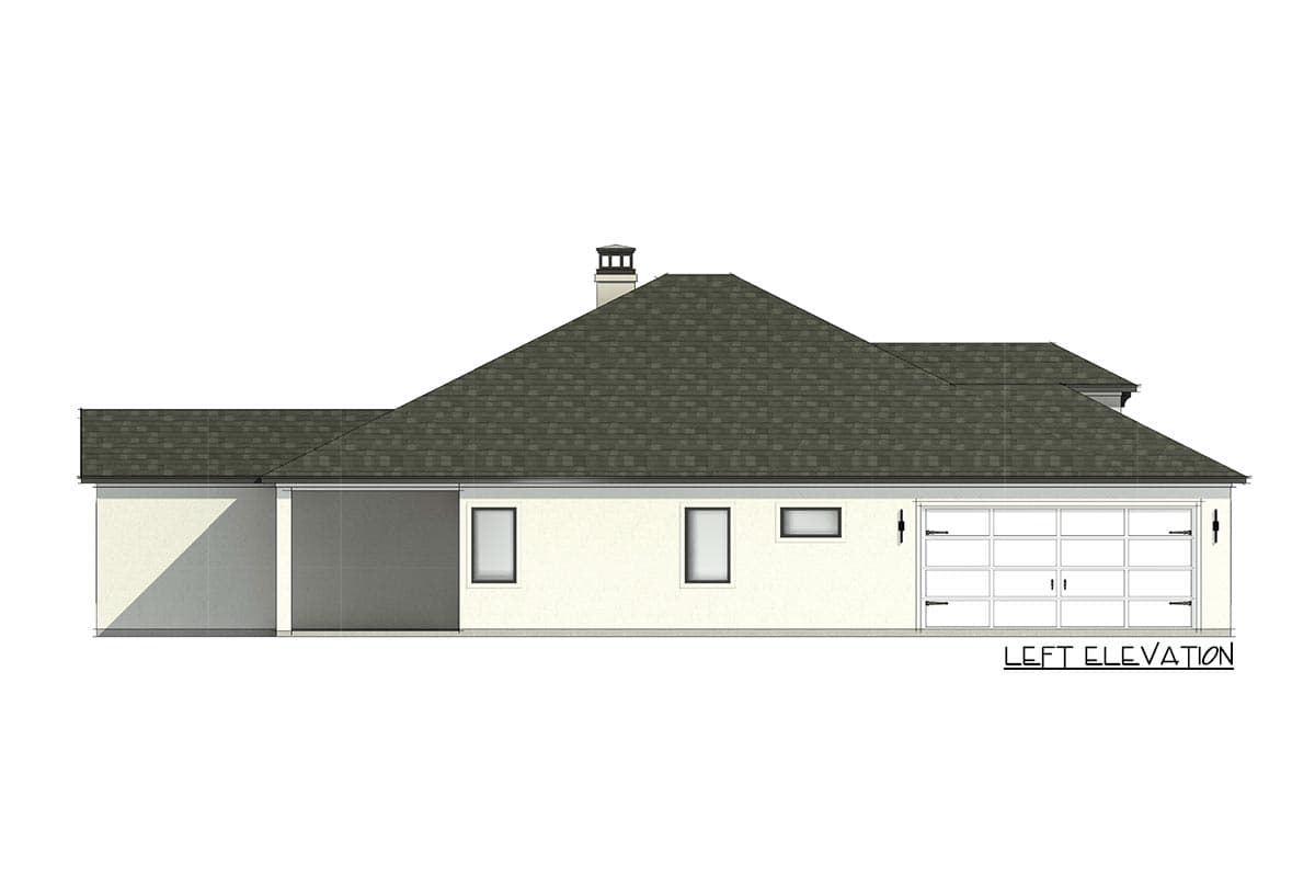 Plan 818081JSS: Transitional 4-Bed House Plan Under 2400 Square Feet with 2-Car Side-Load Garage - Image #7 - European, Hill Country, Southern, Transitional