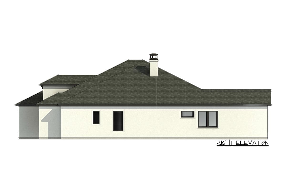 Plan 818081JSS: Transitional 4-Bed House Plan Under 2400 Square Feet with 2-Car Side-Load Garage - Image #9 - European, Hill Country, Southern, Transitional